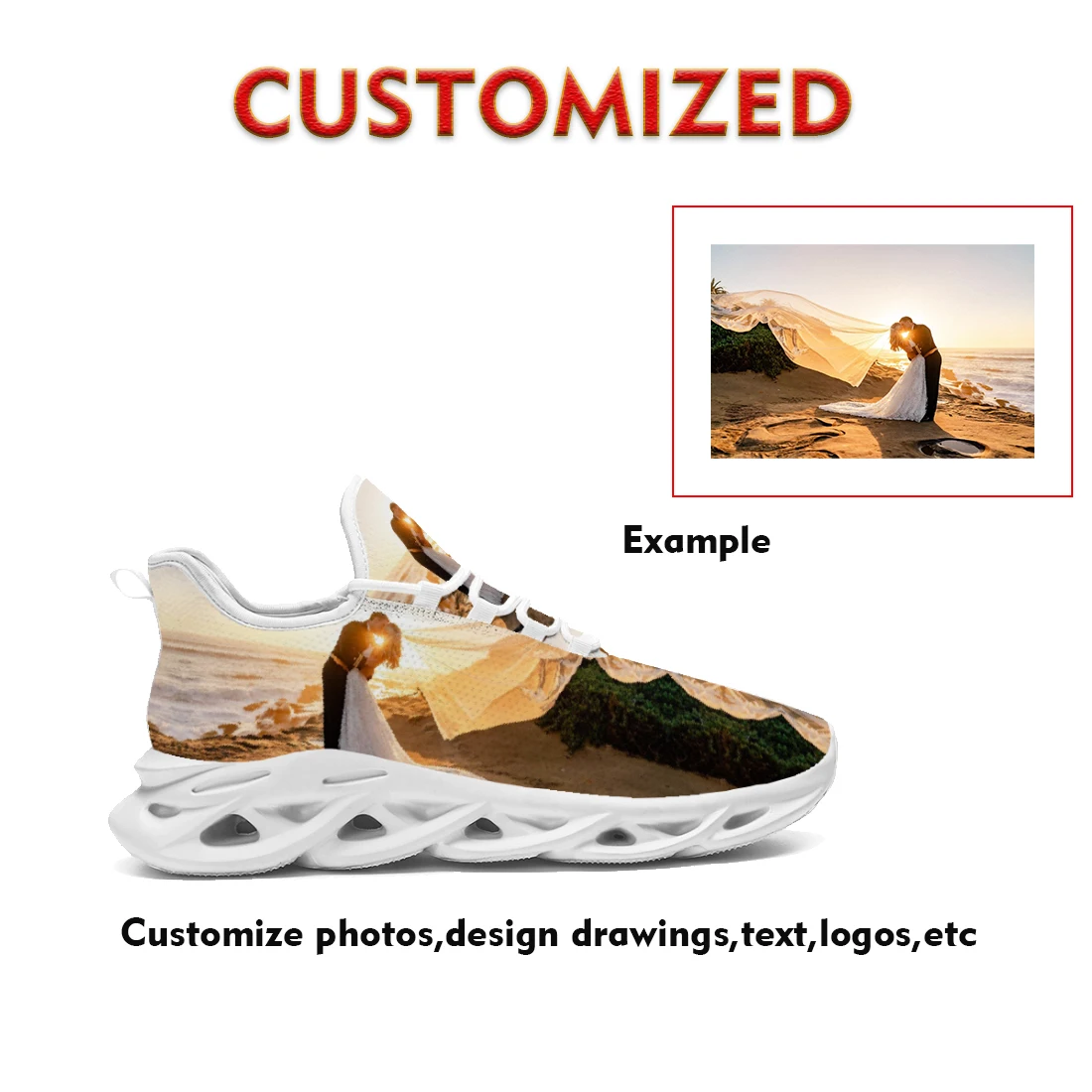 Women Shoes Logo - ข้อความและรูปภาพโลโก้ที่ปรับแต่งได้; ออกแบบรองเท้าของคุณเองที่ไม่เหมือนใครสำหรับผู้ชายและผู้หญิง ขนาดยุโรป 36-48