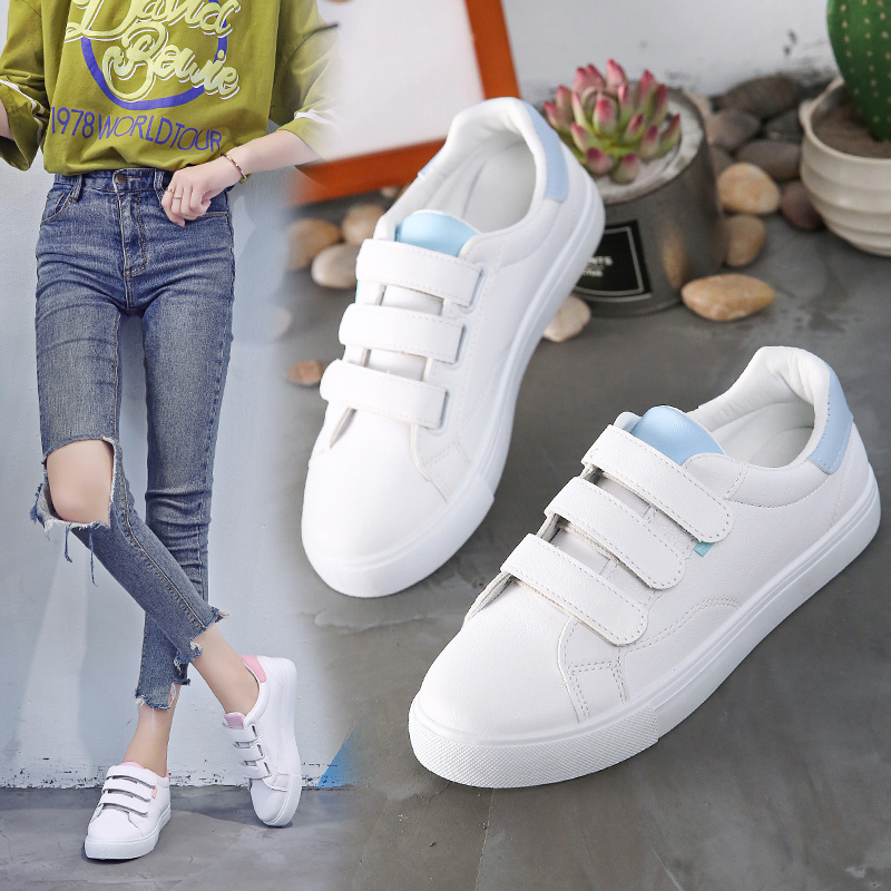 Women Shoes Store - รองเท้าผ้าใบผู้หญิงสีขาวแบบสวม รุ่นใหม่สำหรับฤดูใบไม้ร่วง เหมาะสำหรับนักเรียน แฟชั่น เซ็กซี่ สบายๆ