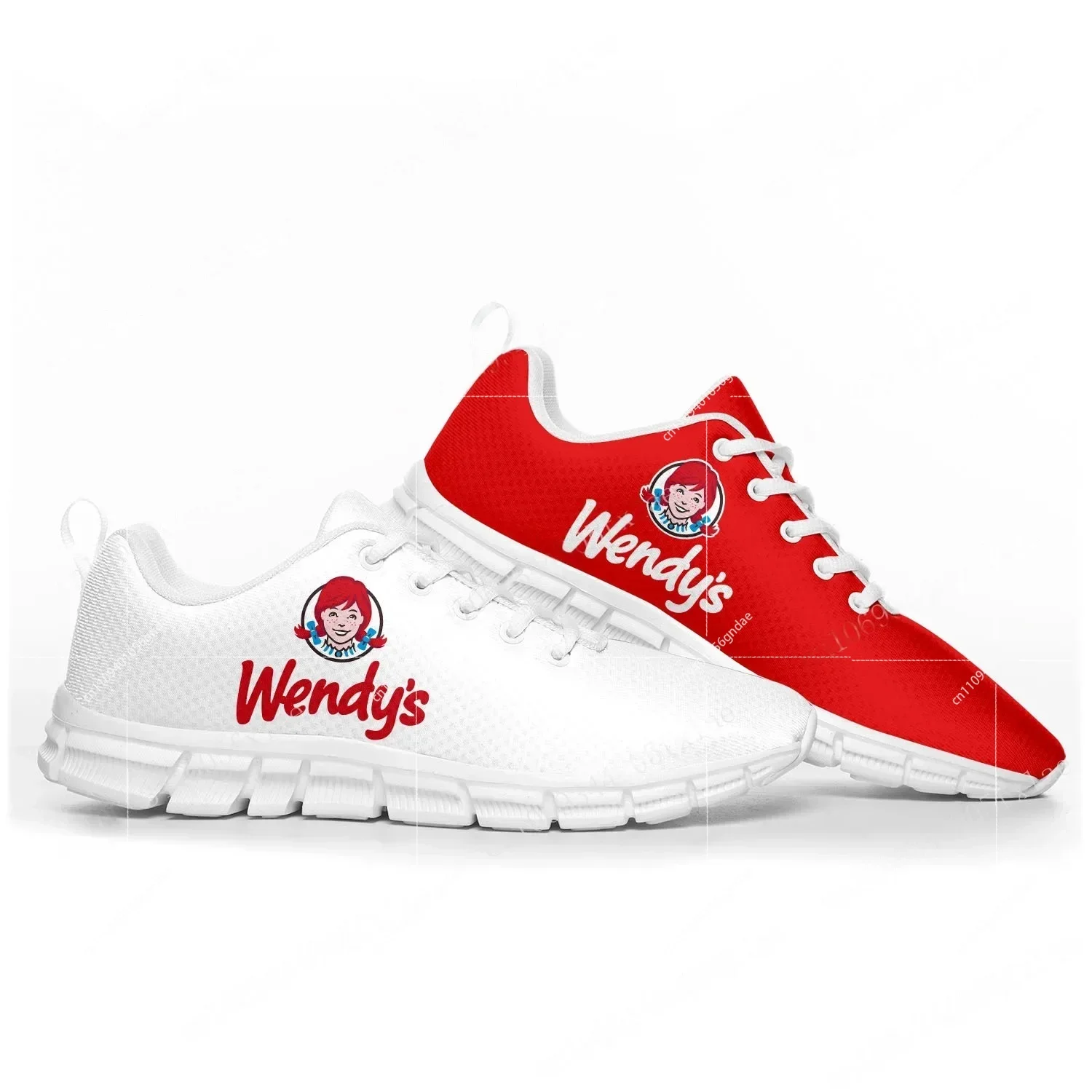 Women Shoes Logo - โลโก้ร้านอาหารฟาสต์ฟู้ดเวนดี้ส์ใหม่ รองเท้ากีฬา รองเท้าผ้าใบแบบกำหนดเองสำหรับผู้ชายและผู้หญิง