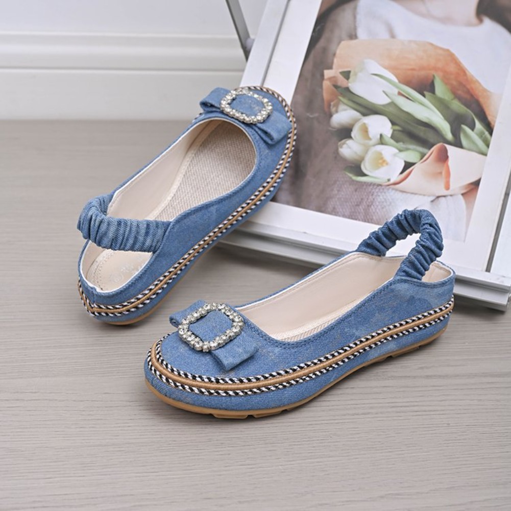 Women Shoes Jeans - รองเท้าผู้หญิง ฤดูใบไม้ผลิ ฤดูใบไม้ร่วง 2026 รองเท้าลำลองแบบสวม หัวกลม
