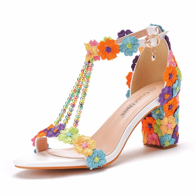 Women Shoes Branded - รองเท้าส้นสูงแบบเปิดหน้า 7 ซม. สำหรับผู้หญิง แบรนด์ใหม่ปี 2026