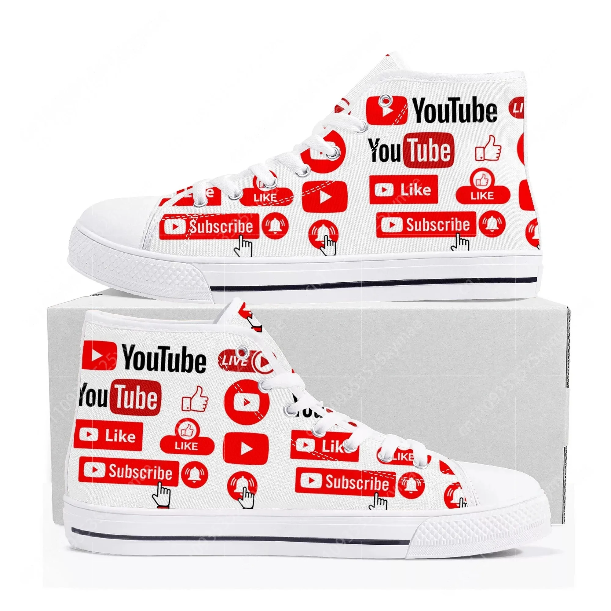 Women Shoes Logo - การออกแบบโลโก้ยูทูป รองเท้าผ้าใบคุณภาพสูง รองเท้าผ้าใบผู้ชาย ผู้หญิง วัยรุ่น รองเท้าผ้าใบลำลอง