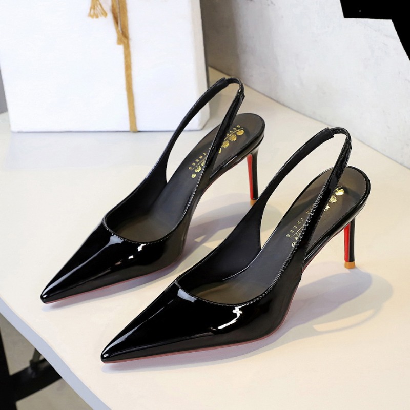 Women'S Shoes Red Bottoms - ใหม่รองเท้าส้นสูงชี้ในยุโรปและอเมริกา, รองเท้าส้นสูงบางด้านหลังหนังสิทธิบัตร, รองเท้าสตรีพื้นสีแดงที่ทันสมัยและเรียบง่าย