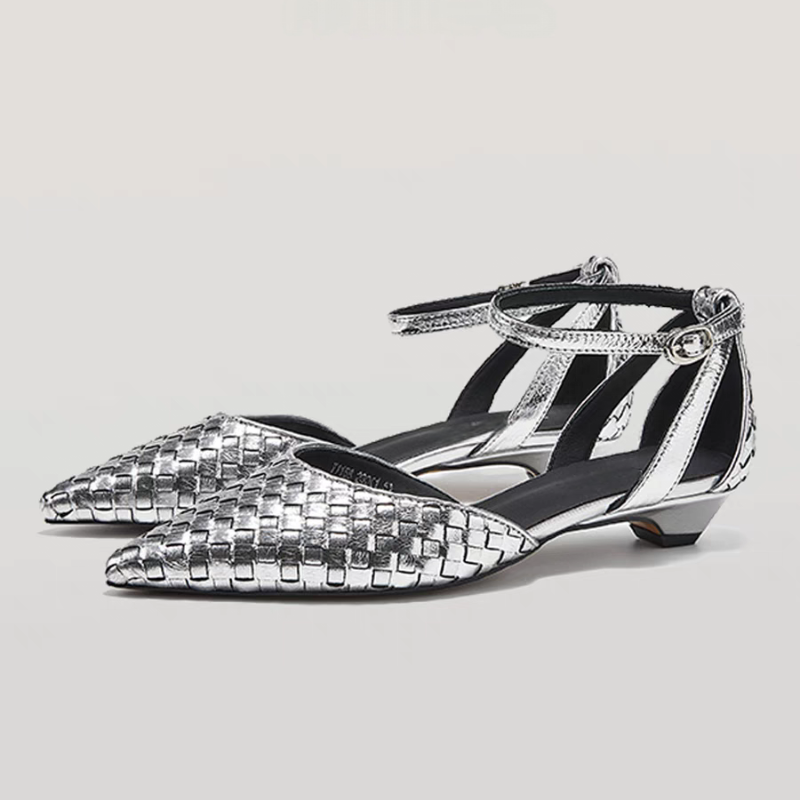 Women Shoes Branded - Pointed Toe รองเท้าส้นสูงผู้หญิงรองเท้าแตะรองเท้าผู้หญิง 2025 ฤดูร้อน Designer