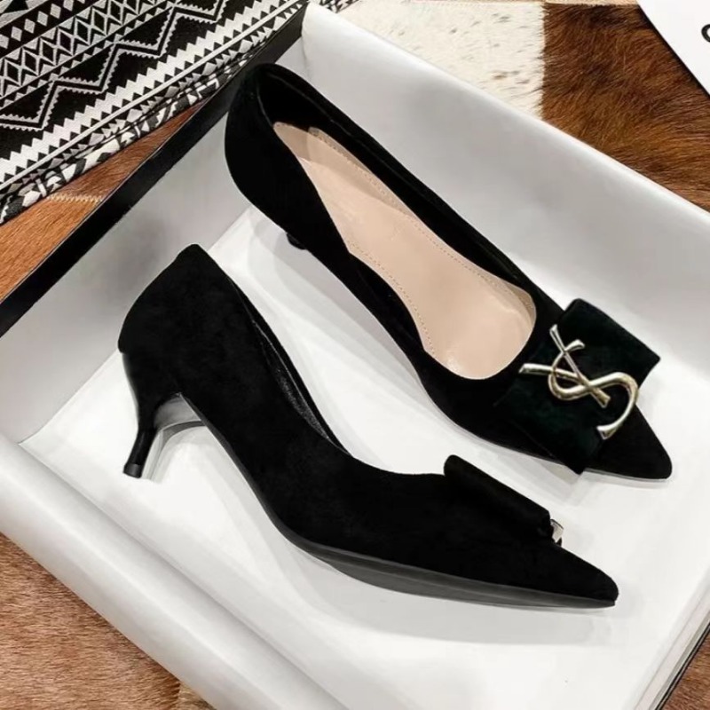 2023 ใหม่เกาหลีรุ่นโลหะการออกแ - Women Shoes Ysl บทวิจารณ์และราคา