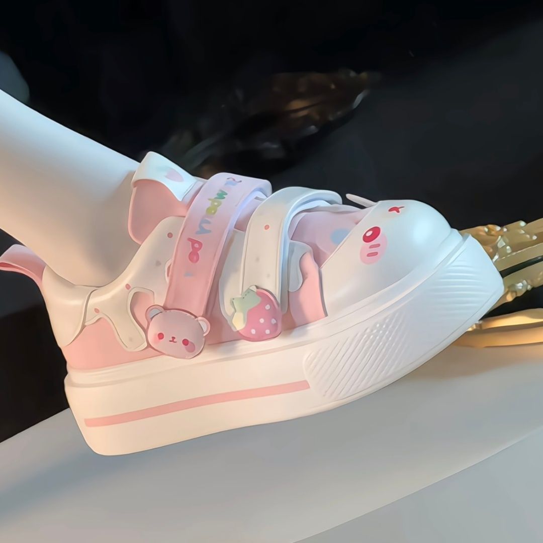 รองเท้าผ้าใบลายสตรอว์เบอร์รี่ห - Women Shoes Store บทวิจารณ์และราคา
