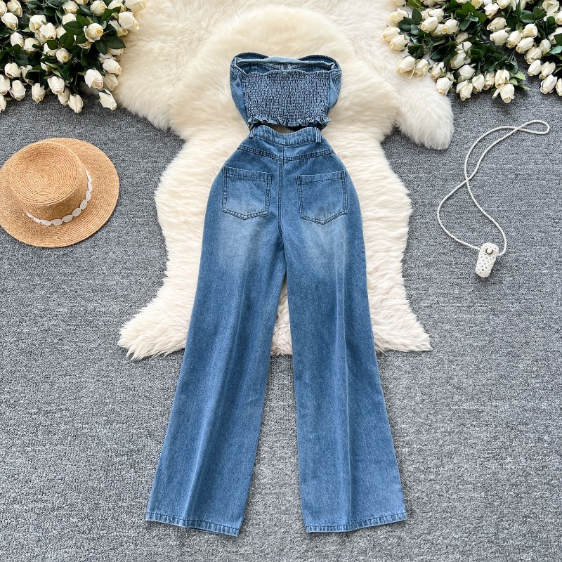 จั๊มสูทเดนิมผู้หญิงแบบชิ้นเดีย - Women Shoes Jeans บทวิจารณ์และราคา