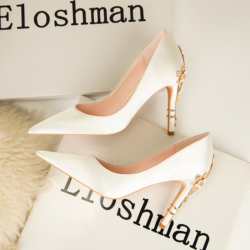 รองเท้าสำหรับเจ้าสาวคริสตัลส้น - Women Shoes Ysl บทวิจารณ์และราคา