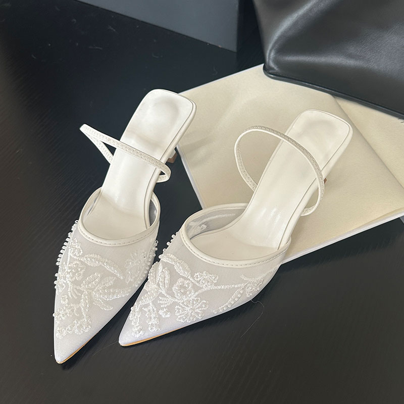 รองเท้าส้นสูงแบบสลิงแบ็ค ดีไซน - Women Shoes Branded บทวิจารณ์และราคา