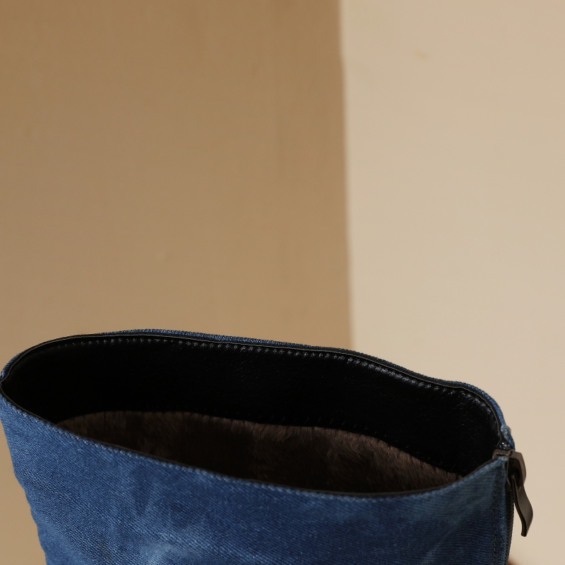 กางเกงยีนส์สีฟ้าเข่ารองเท้าบูท - Women Shoes Jeans บทวิจารณ์และราคา