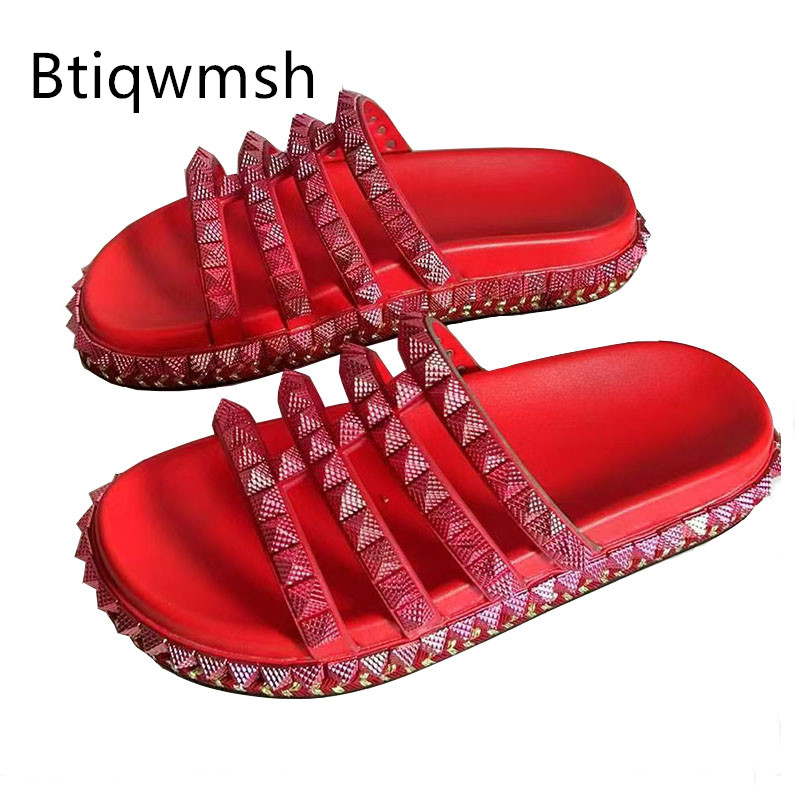 Red Rivet Studded Gladiator รอ - Women'S Shoes Red Bottoms บทวิจารณ์และราคา