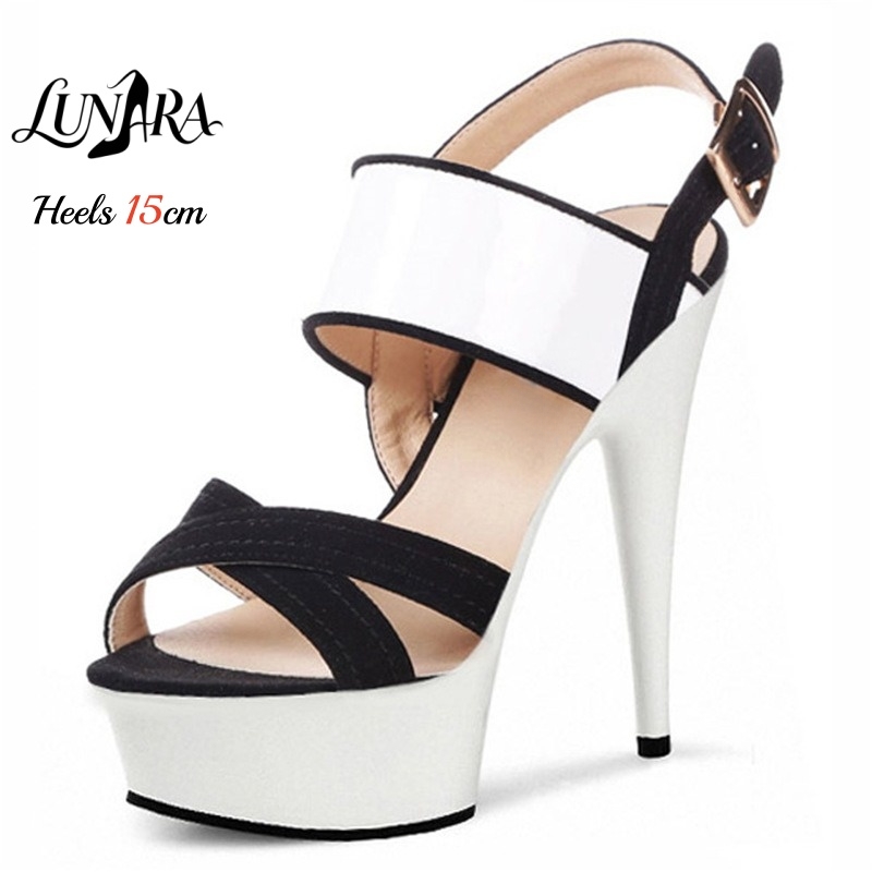 รองเท้าส้นเข็มแบบแพลตฟอร์มใส 1 - Ankle Strap Heels บทวิจารณ์และราคา