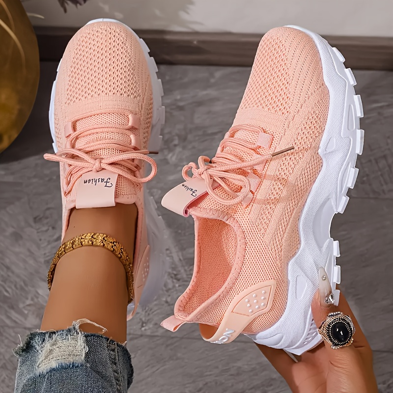 รองเท้าผ้าใบถักระบายอากาศแฟชั่ - Women Shoes Store บทวิจารณ์และราคา