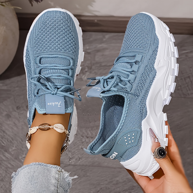 รองเท้าผ้าใบถักระบายอากาศแฟชั่ - Women Shoes Store บทวิจารณ์และราคา