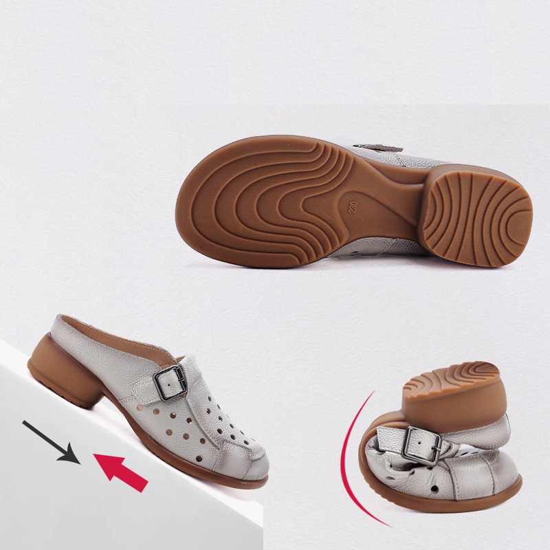 รองเท้าส้นเตี้ยหนังวัวแบบใหม่ส - Women'S Shoes Popular บทวิจารณ์และราคา