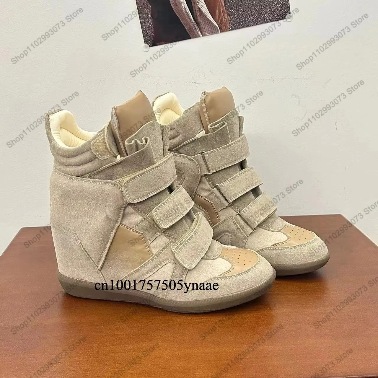 รองเท้าผ้าใบหุ้มข้อส้นลิ่มซ่อน - Women Shoes Store บทวิจารณ์และราคา