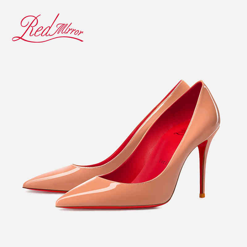 สีเปลือยรองเท้าส้นสูงสีแดงเงาก - Women'S Shoes Red Bottoms บทวิจารณ์และราคา